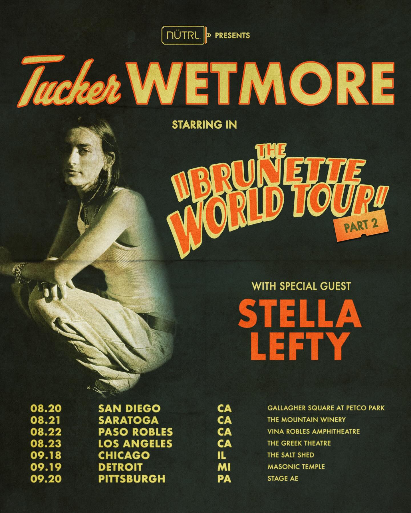 Stella Lefty The Brunette World Tour Poster 2026